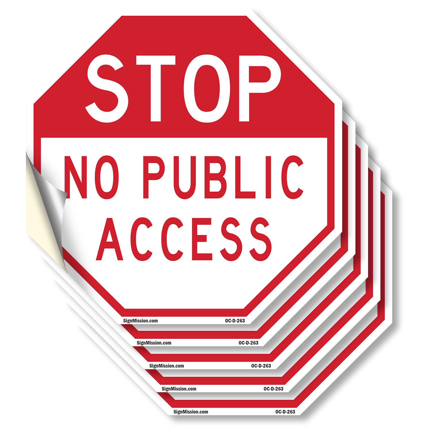 Stop No Public Access Octagon Sign Weather Resistant Made in the USA - Picture 22 of 64