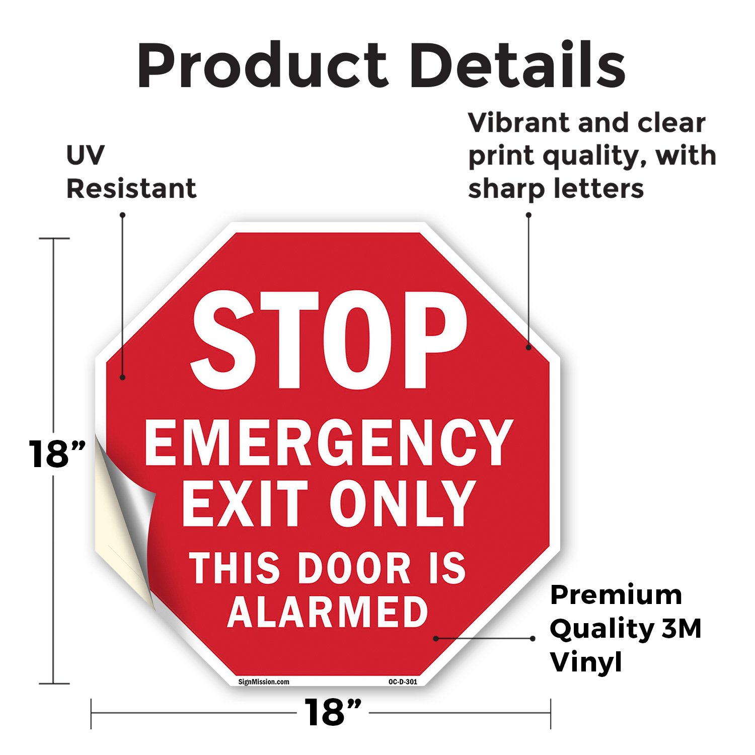 stop exit only ロードサイン オクタゴン Stop Emergency Exit