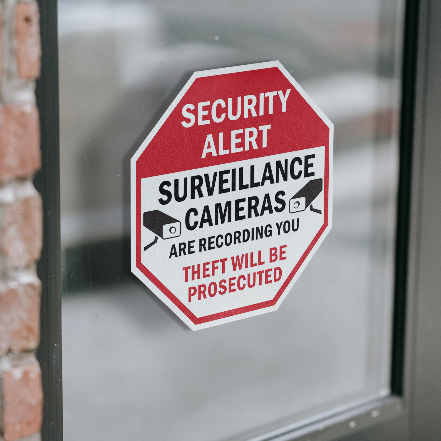 Security Alert Surveillance Camer Octagon Sign Weather Resistant Made in the USA - Picture 4 of 64