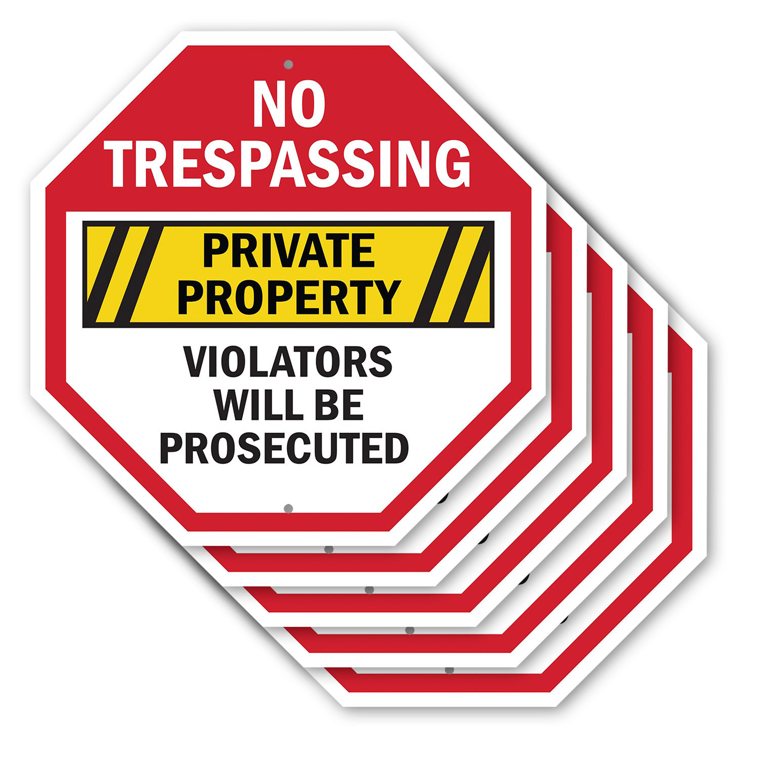 Security Alert This Property Unde Octagon Sign Weather Resistant Made in the USA - Picture 15 of 28