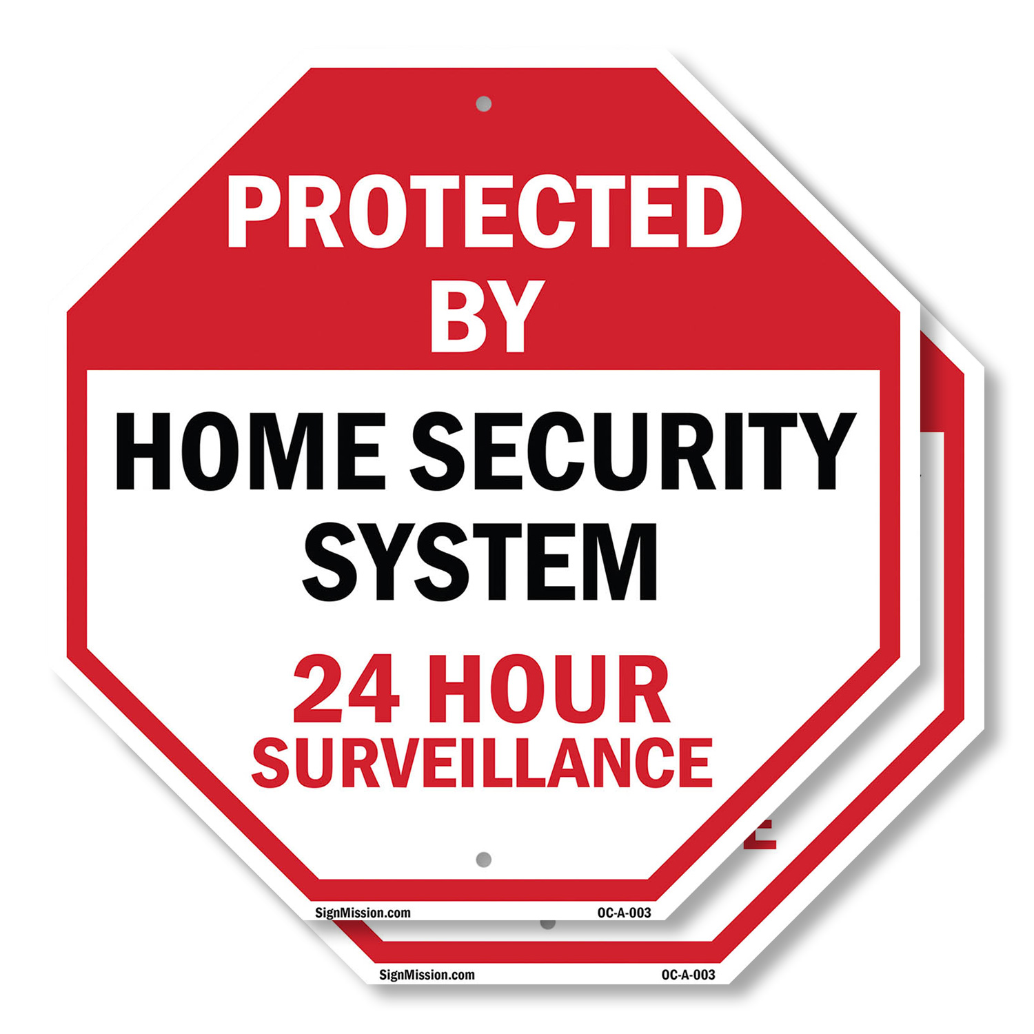 Protected By Home Security System Octagon Sign Weather Resistant Made in the USA - Picture 47 of 64