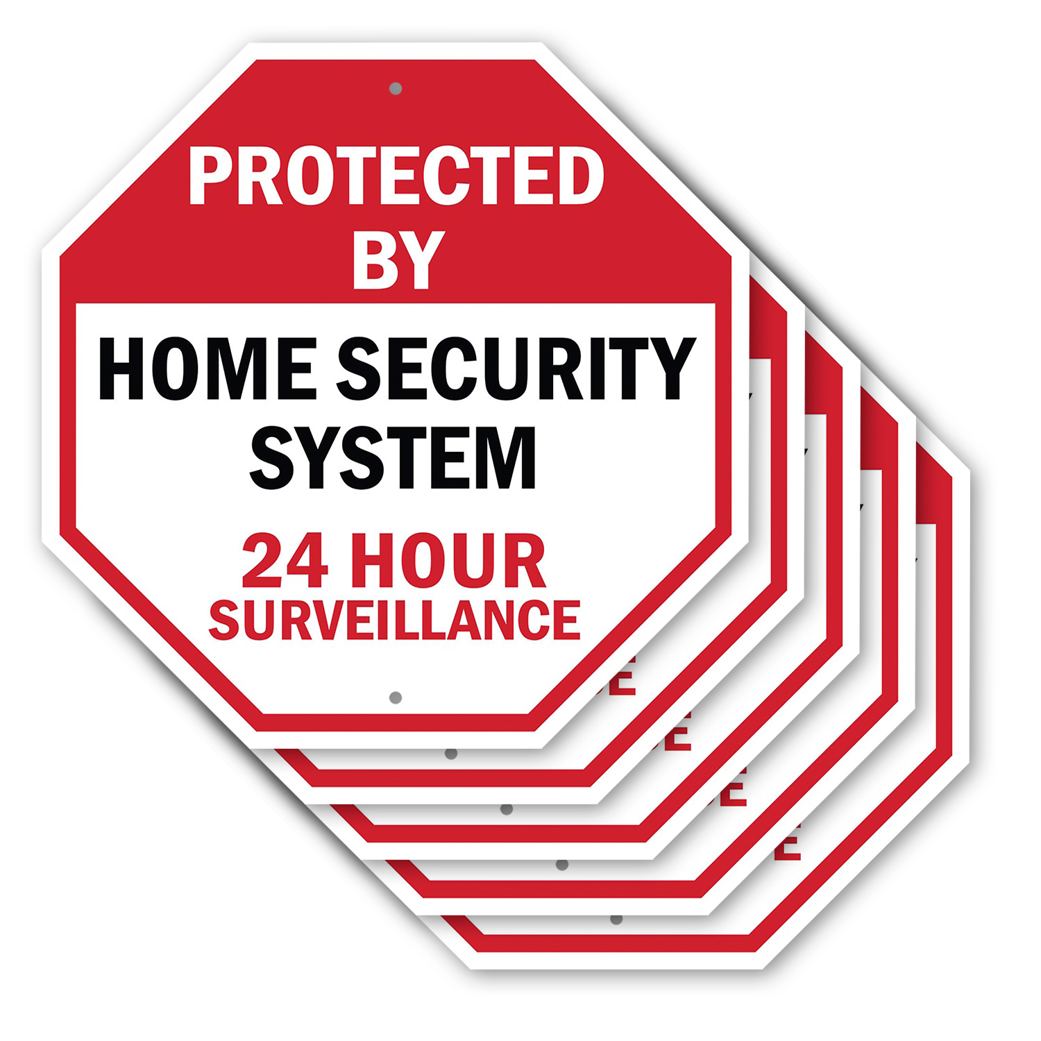 Protected By Home Security System Octagon Sign Weather Resistant Made in the USA - Picture 53 of 64