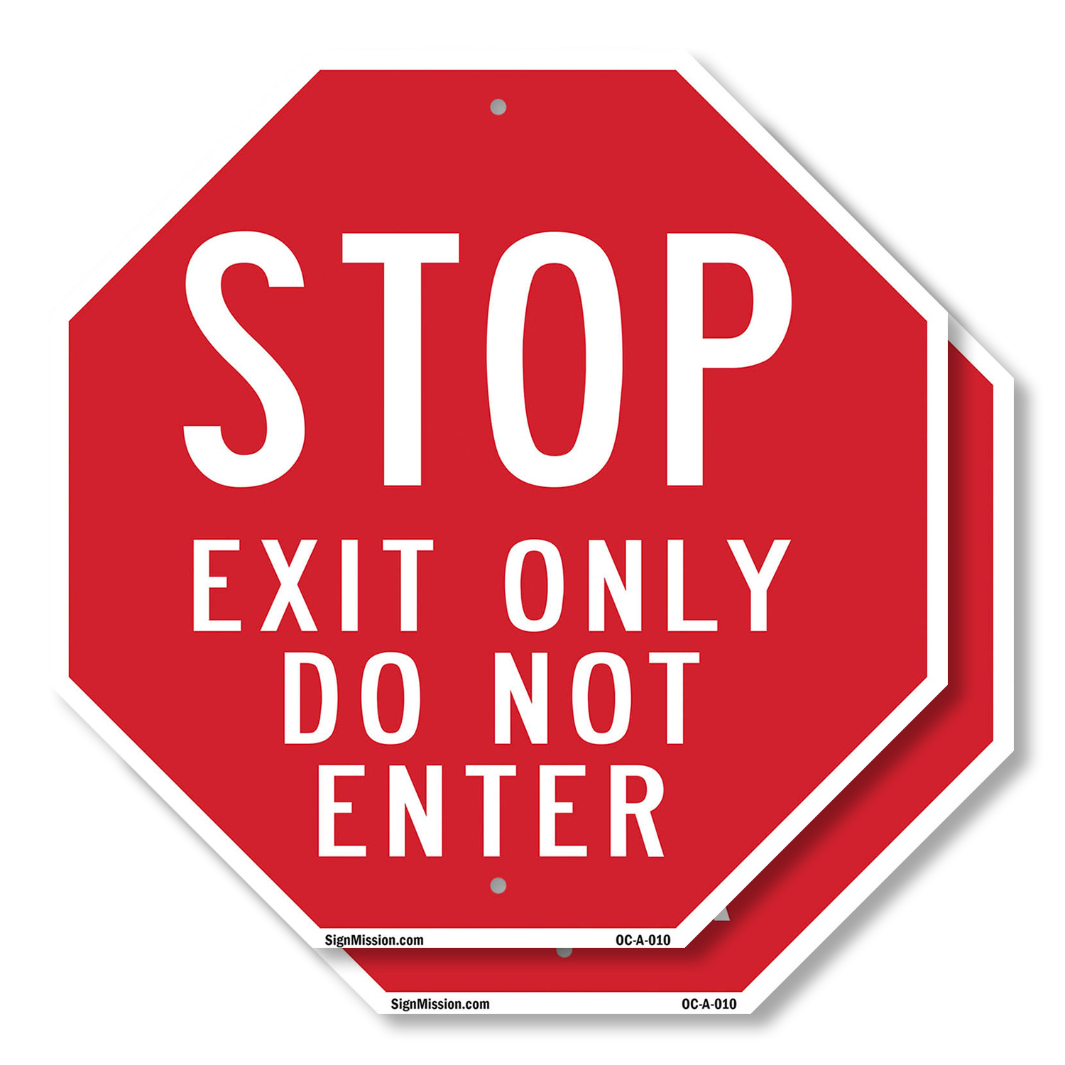 Stop Exit Only Do Not Enter Octagon Sign Weather Resistant Made in the USA - Picture 17 of 66