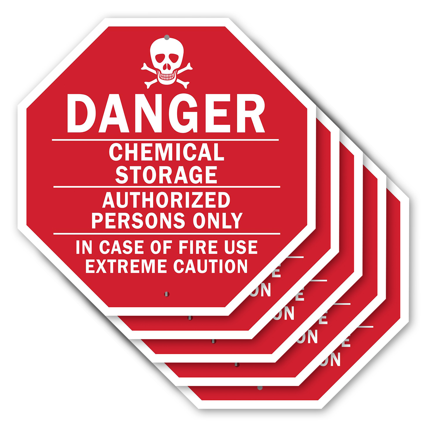 Danger Chemical Storage Authorize Octagon Sign Weather Resistant Made in the USA - Picture 53 of 64