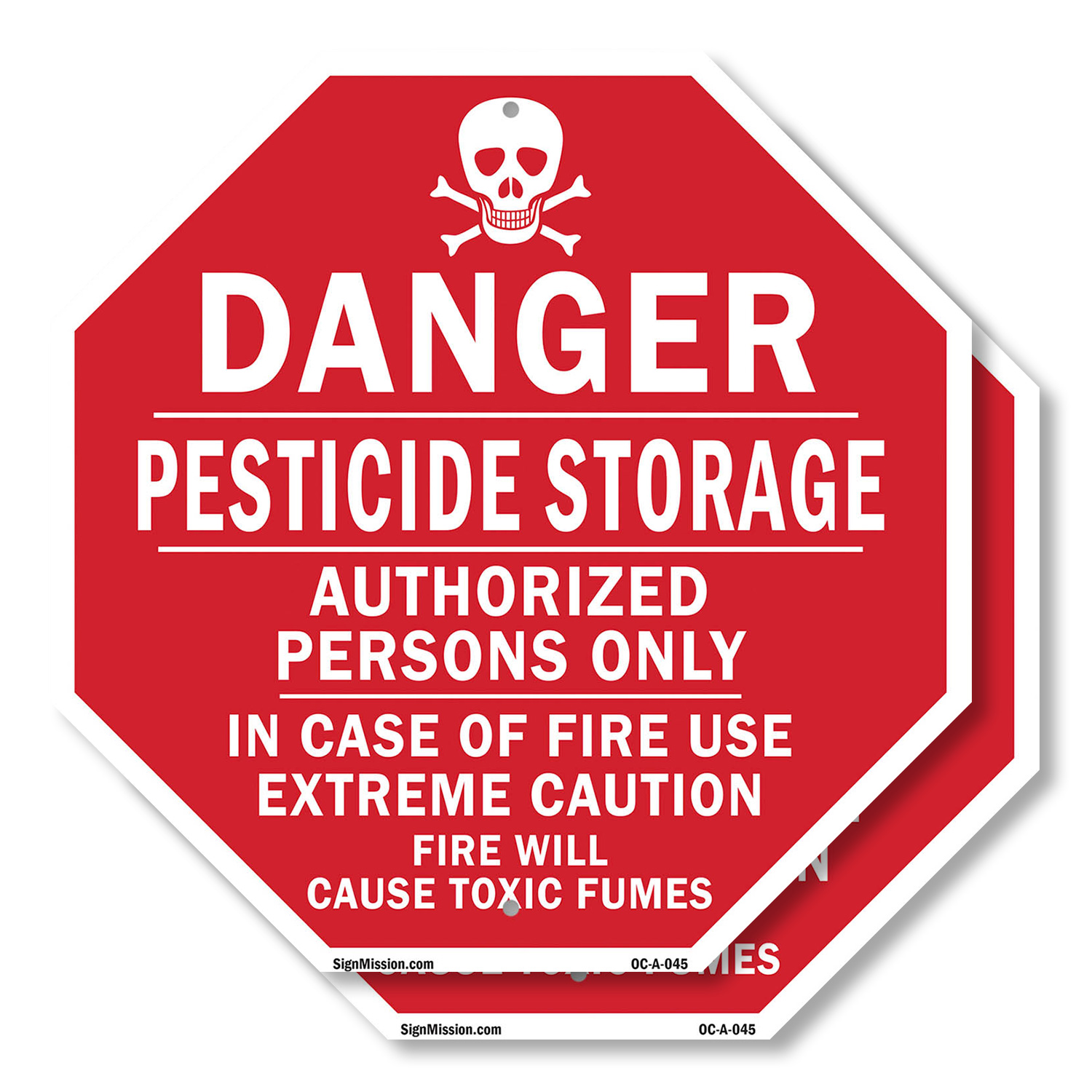 Danger Pesticide Storage Authoriz Octagon Sign Weather Resistant Made in the USA - Picture 47 of 64