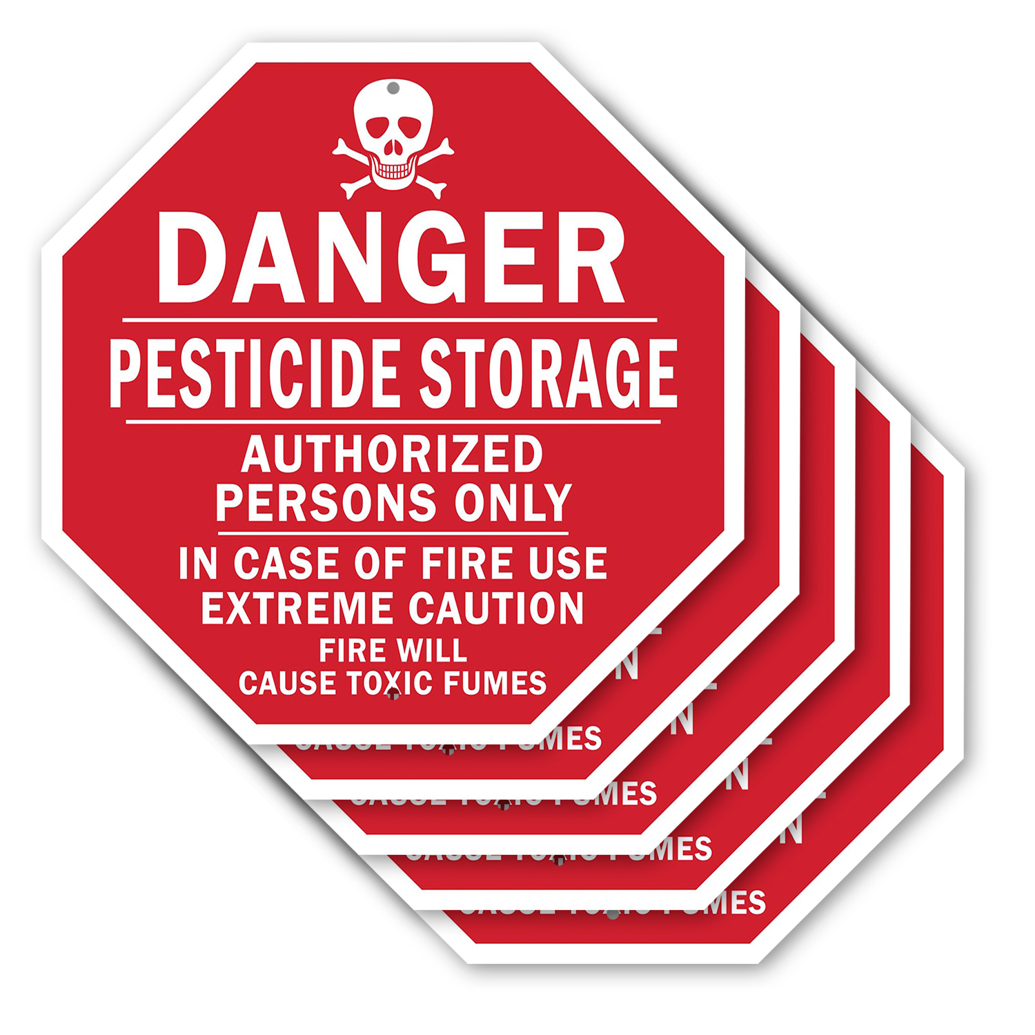 Danger Pesticide Storage Authoriz Octagon Sign Weather Resistant Made in the USA - Picture 53 of 64