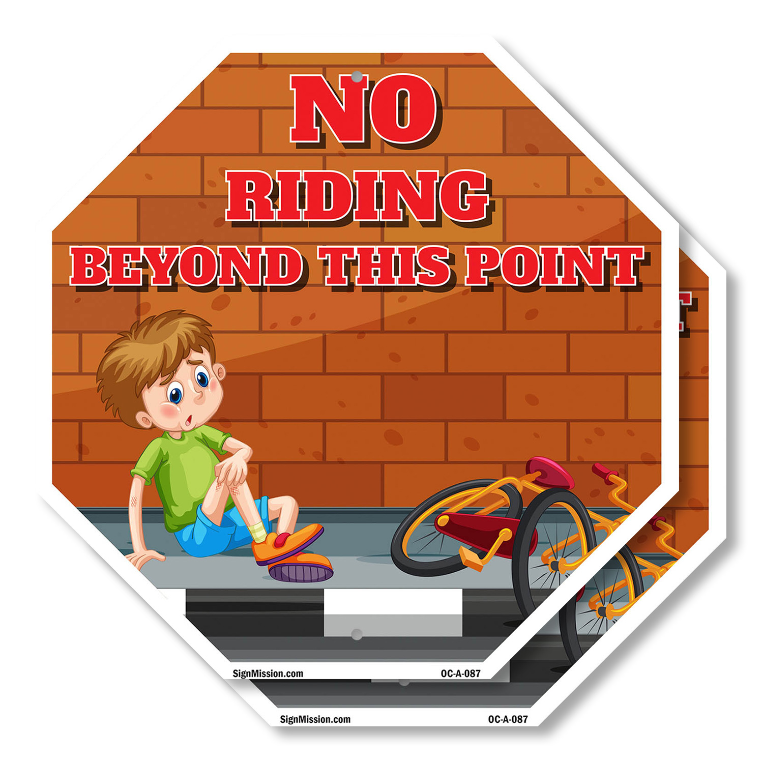 No Riding Beyond This Point Octagon Sign Weather Resistant Made in the USA - Picture 47 of 64