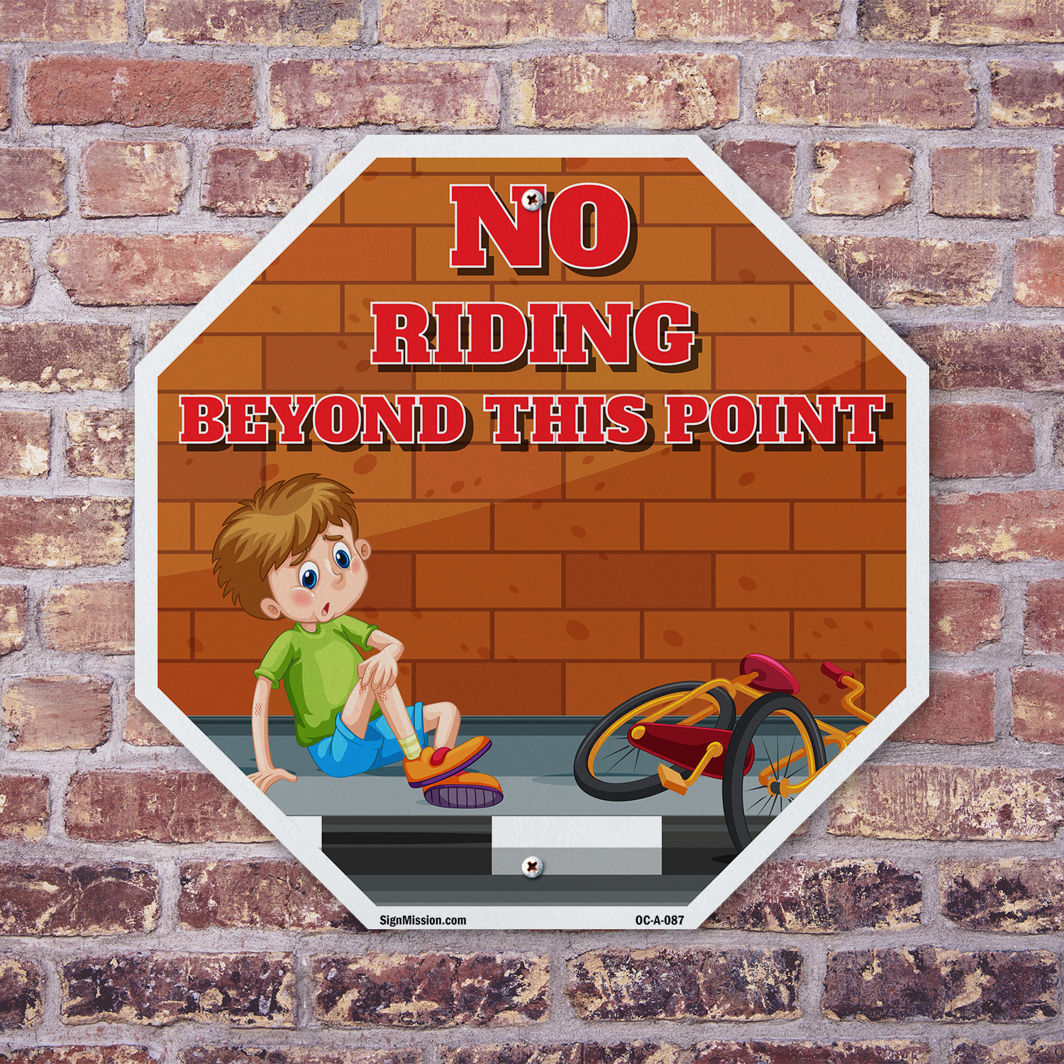 No Riding Beyond This Point Octagon Sign Weather Resistant Made in the USA - Picture 39 of 64