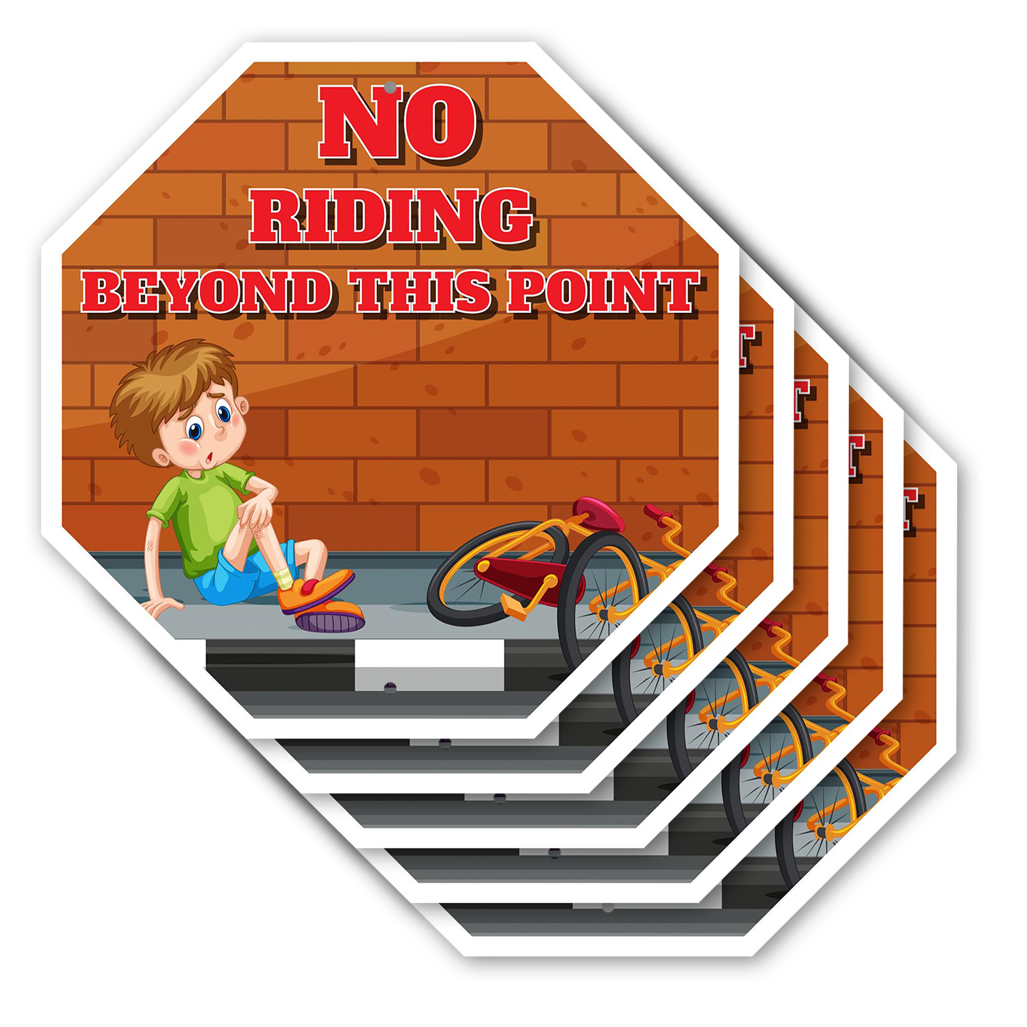 No Riding Beyond This Point Octagon Sign Weather Resistant Made in the USA - Picture 53 of 64