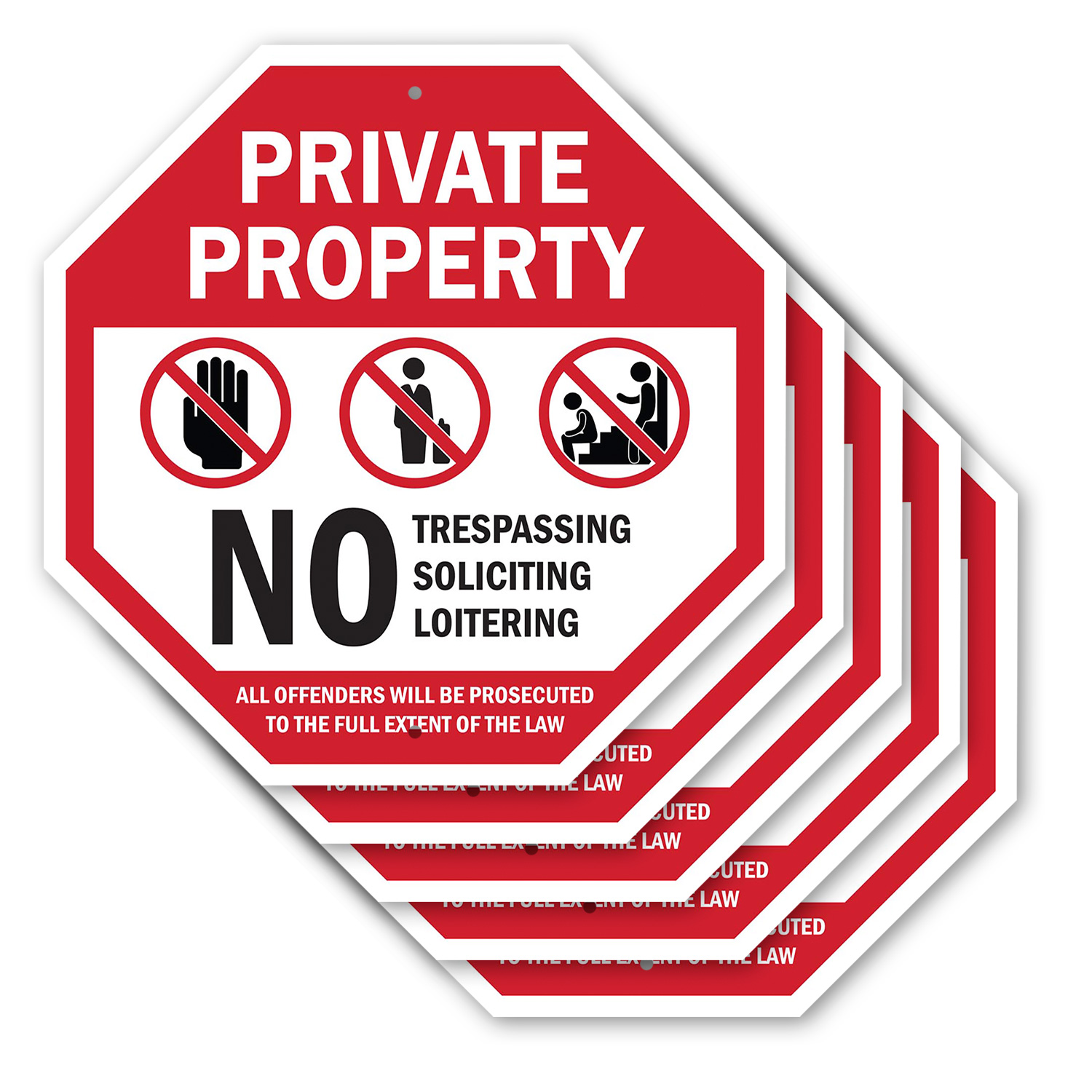 Private Property No Trespassing S Octagon Sign Weather Resistant Made in the USA - Picture 15 of 28