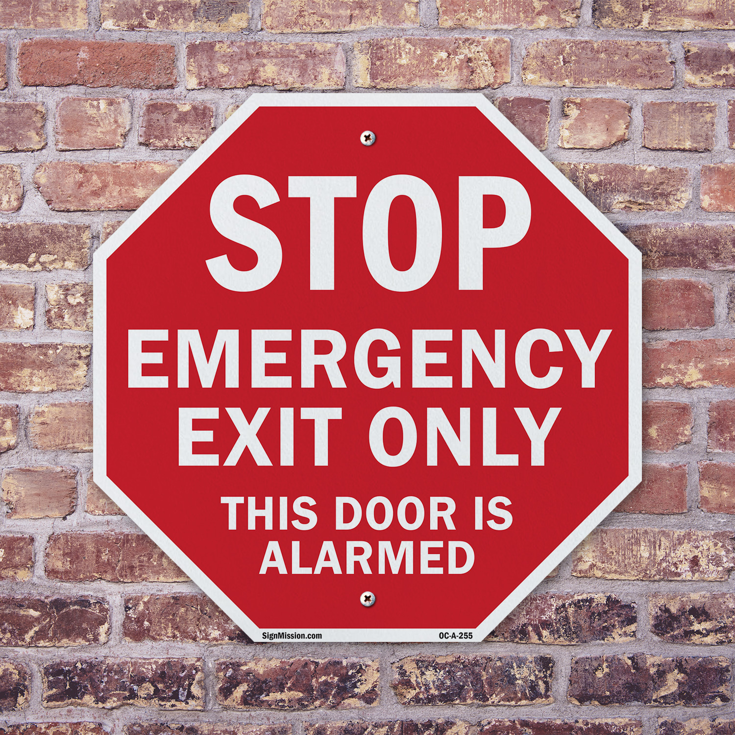 Stop Emergency Exit Only This Doo Octagon Sign Weather