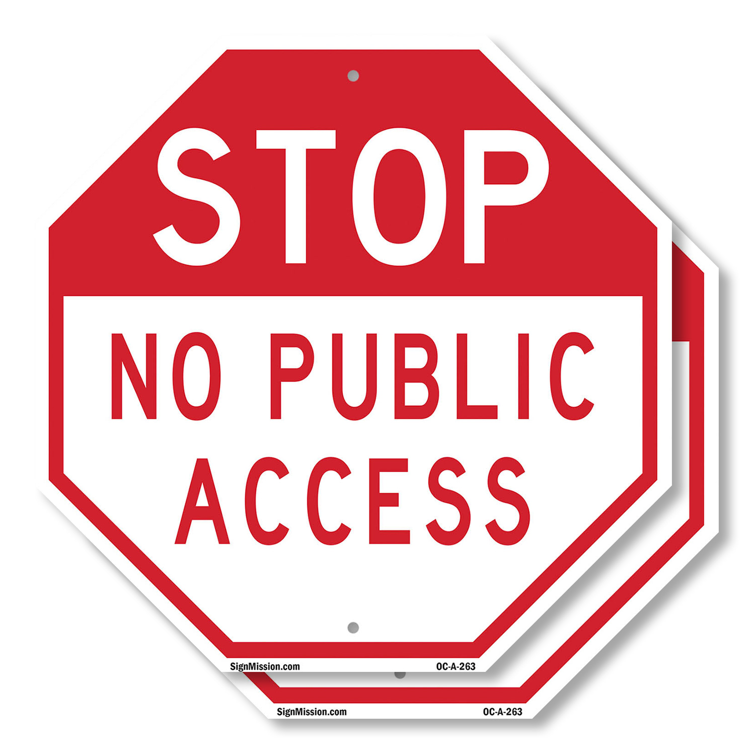 Stop No Public Access Octagon Sign Weather Resistant Made in the USA - Picture 47 of 64