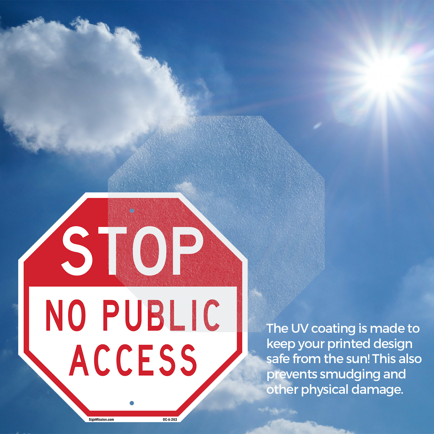 Stop No Public Access Octagon Sign Weather Resistant Made in the USA - Picture 5 of 64