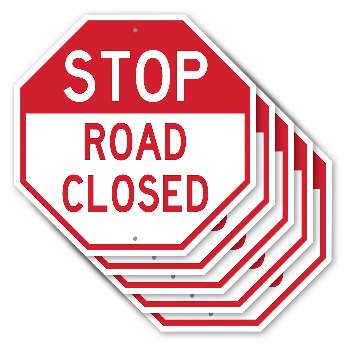 Stop Road Closed Octagon Sign Weather Resistant UV Protected Made in the USA - Picture 53 of 64