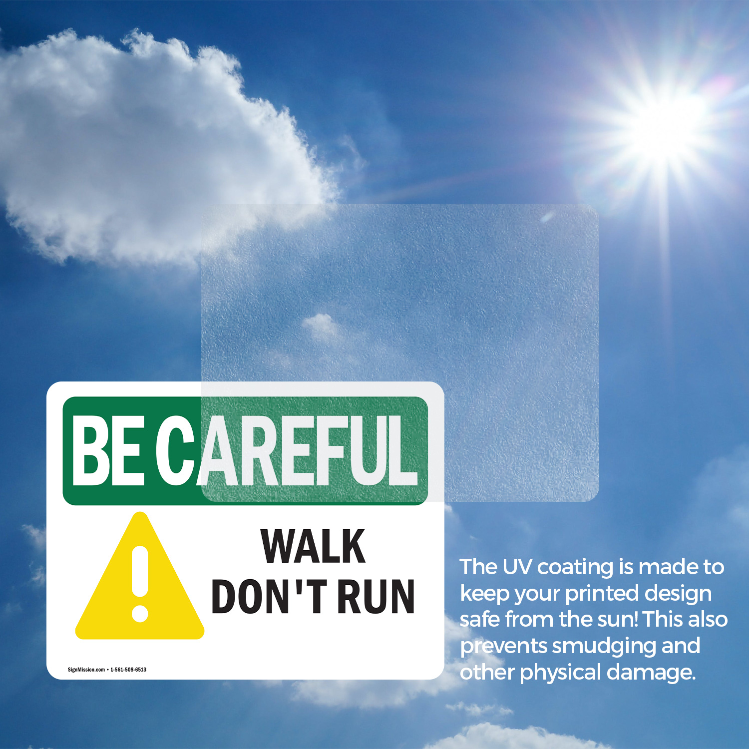 (2 Pack) Walk Don't Run OSHA Be Careful Sign Decal Metal Plastic - Picture 16 of 21