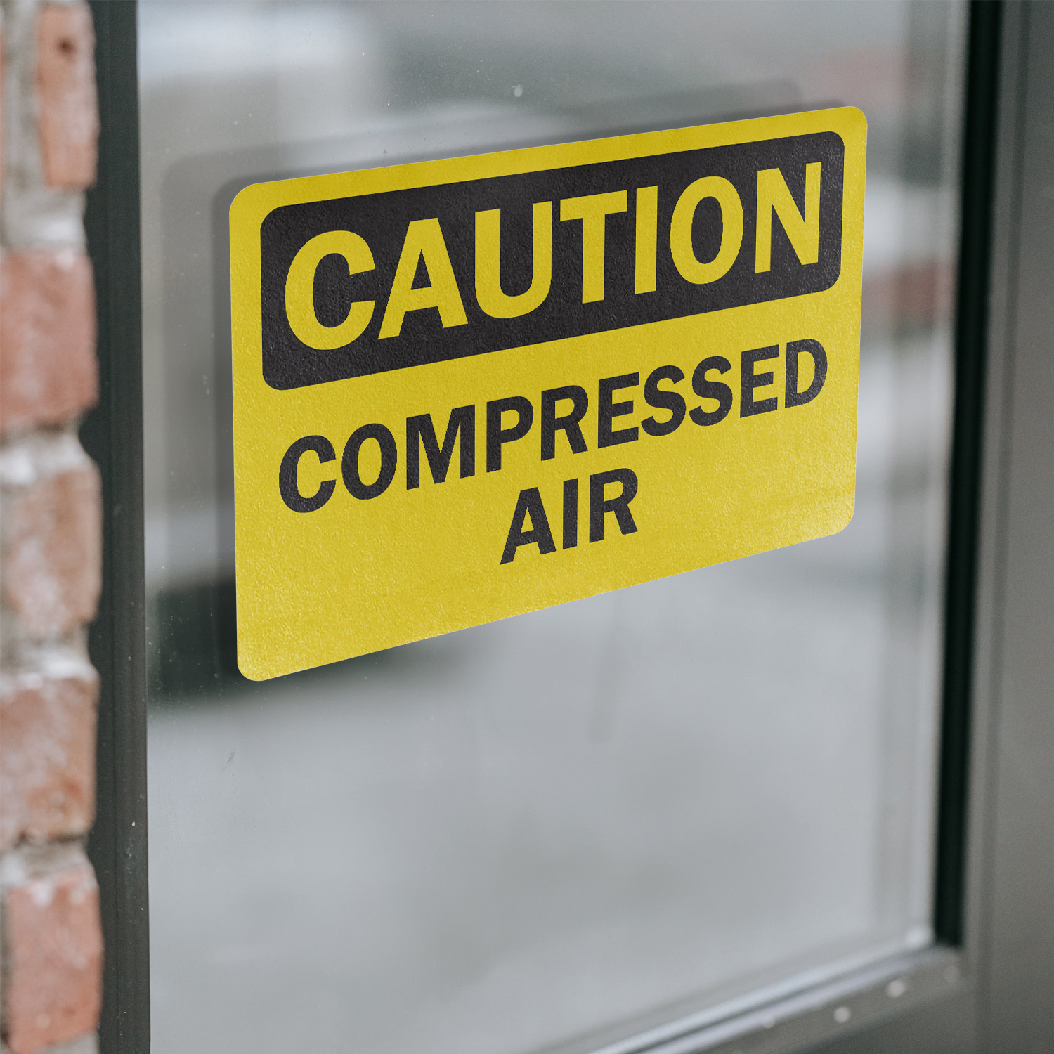 (2 Pack) Compressed Air OSHA Caution Sign Decal Metal Plastic - Picture 15 of 22
