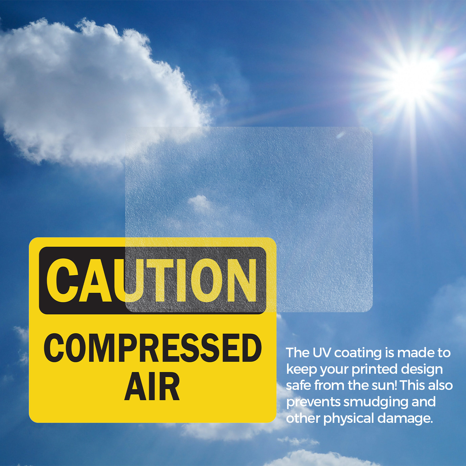 (2 Pack) Compressed Air OSHA Caution Sign Decal Metal Plastic - Picture 16 of 22