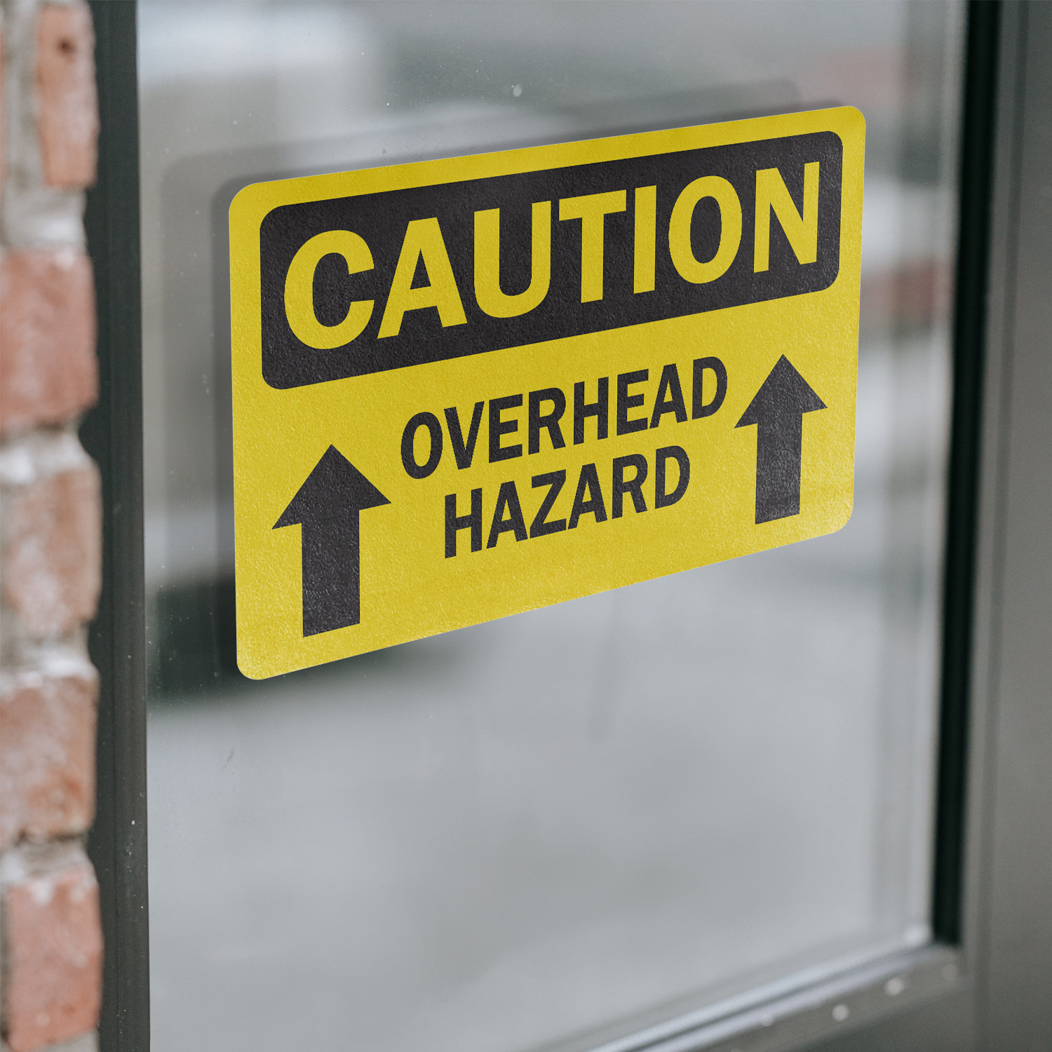 (2 Pack) Overhead Hazard With Arrow OSHA Caution Sign Decal Metal Plastic - Picture 15 of 23