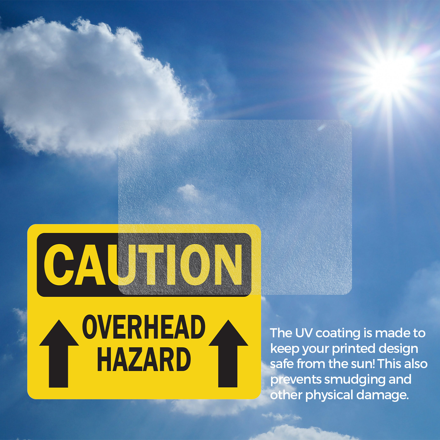 (2 Pack) Overhead Hazard With Arrow OSHA Caution Sign Decal Metal Plastic - Picture 16 of 23