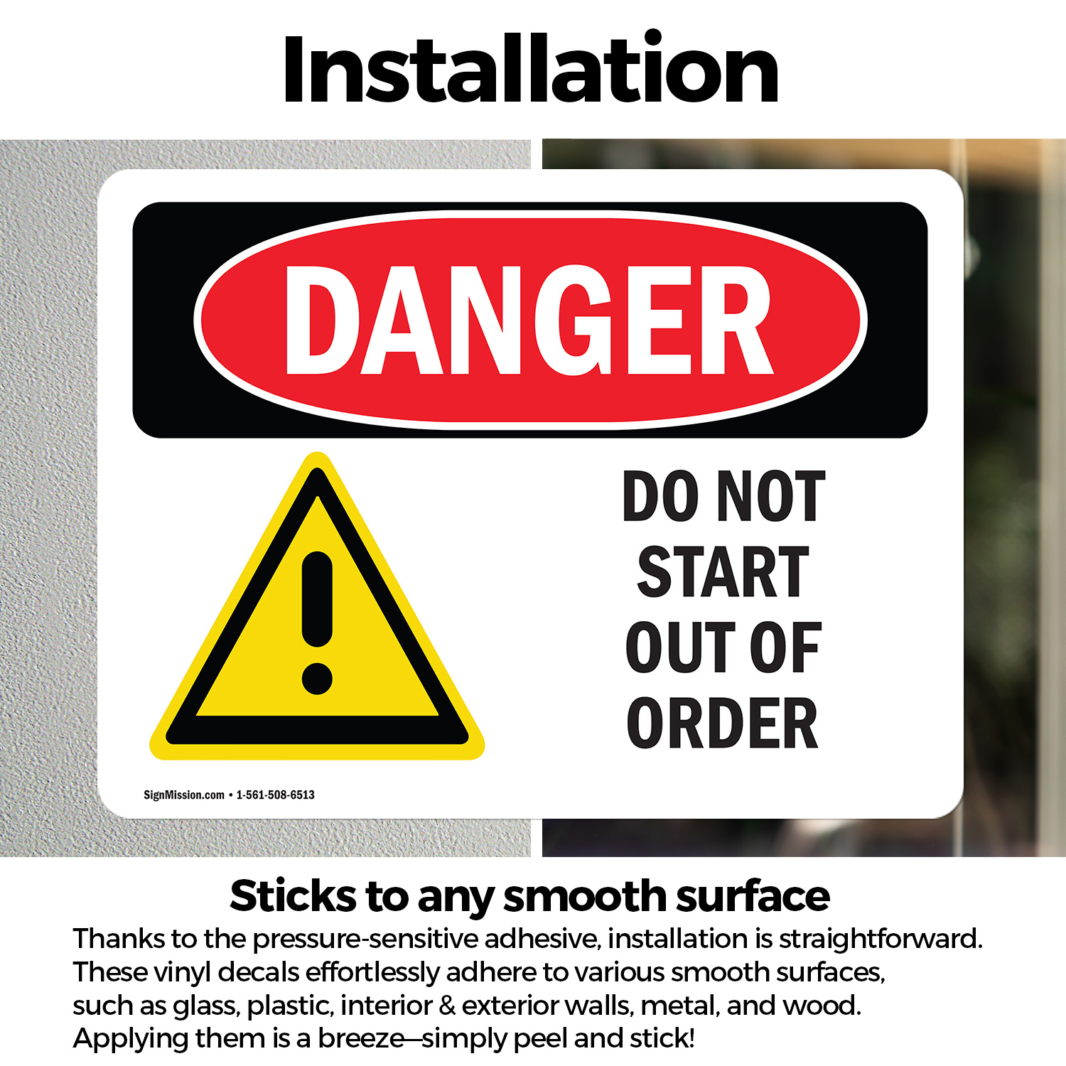 (2 Pack) Do Not Start Out Of Order OSHA Danger Sign Decal Metal Plastic - Picture 14 of 21