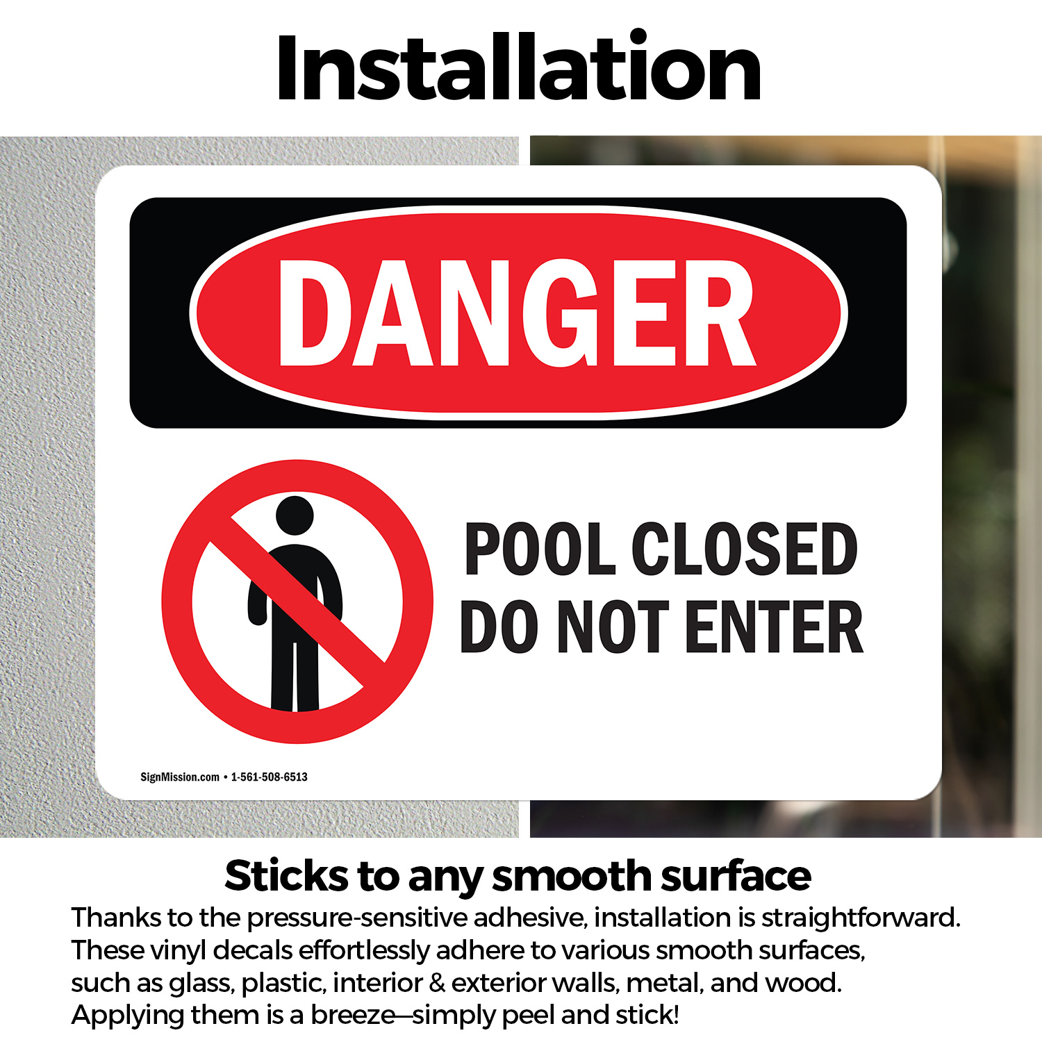 (2 Pack) Pool Closed Do Not Enter OSHA Danger Sign Decal Metal Plastic - 第 14/22 張圖片