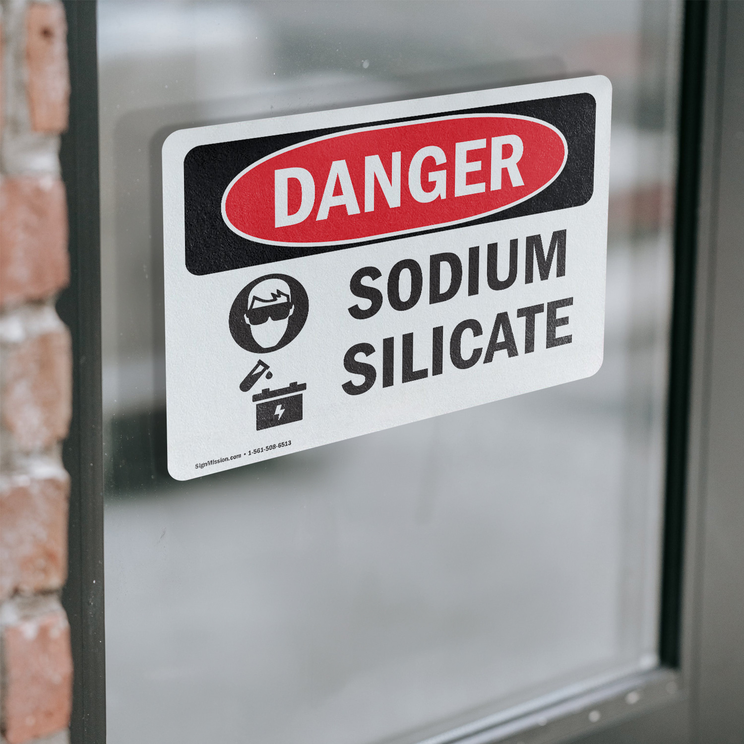 (2 Pack) Sodium Silicate OSHA Danger Sign Decal Metal Plastic - 第 15/23 張圖片