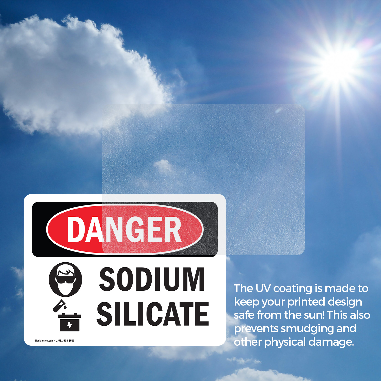 (2 Pack) Sodium Silicate OSHA Danger Sign Decal Metal Plastic - 第 16/23 張圖片