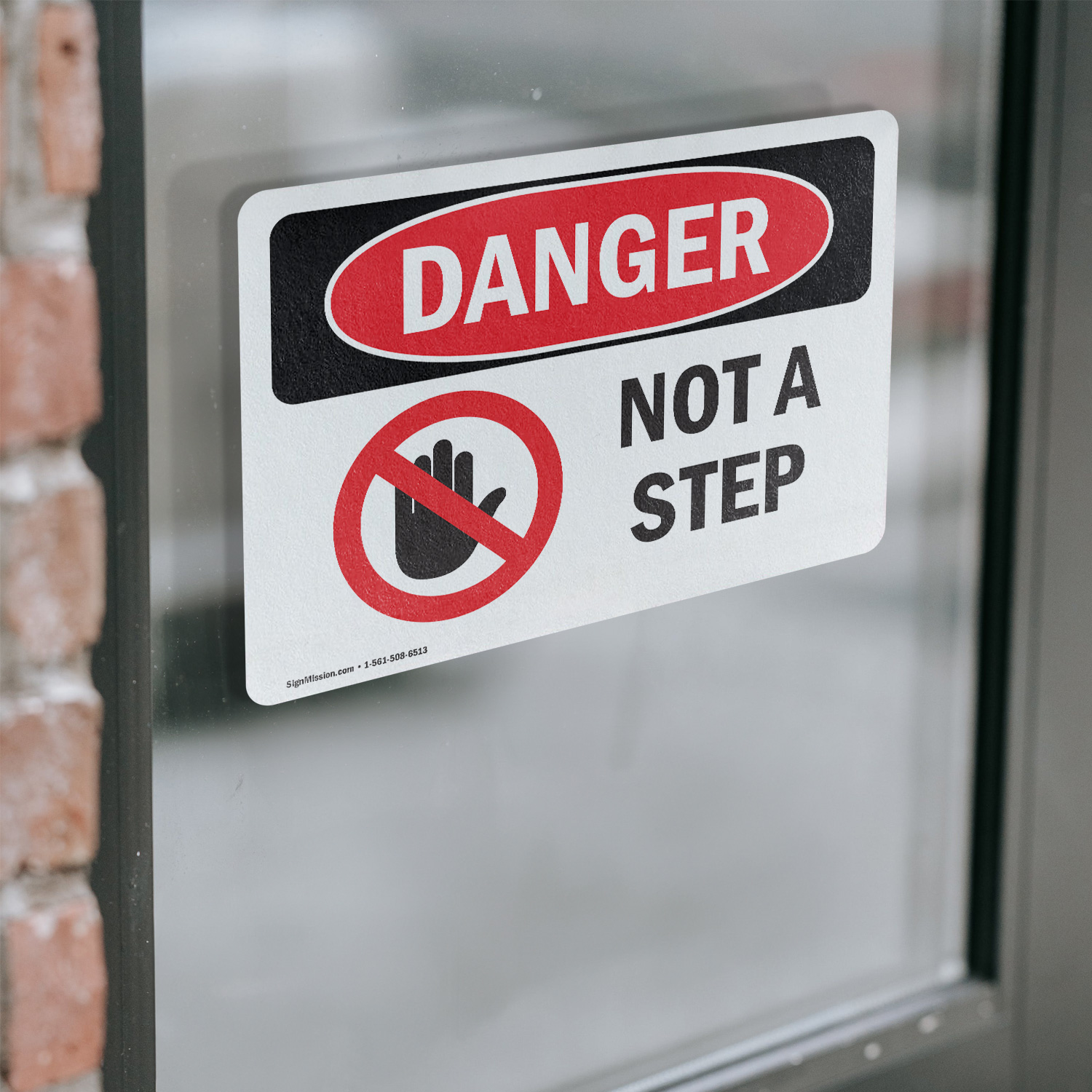 (2 Pack) Not A Step OSHA Danger Sign Decal Metal Plastic - Picture 15 of 22