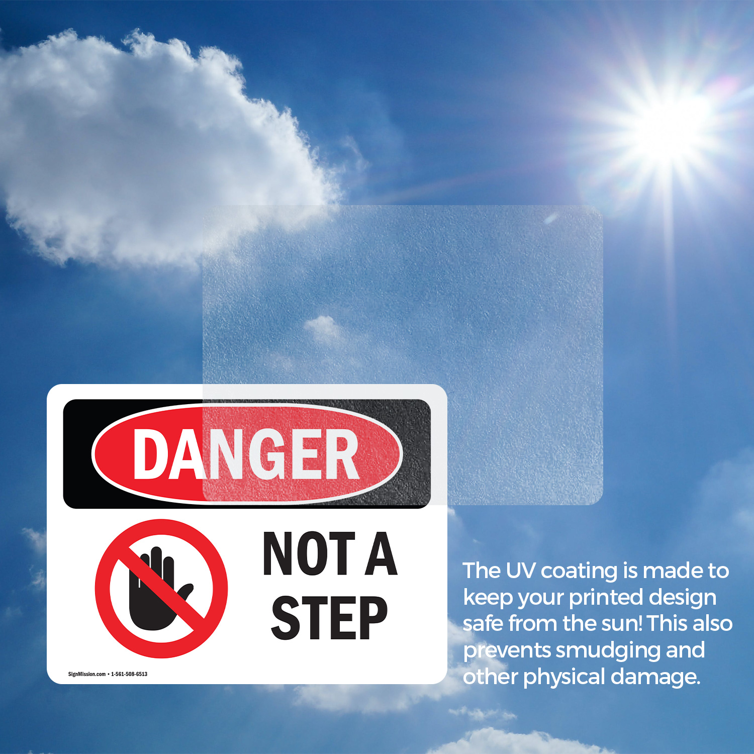 (2 Pack) Not A Step OSHA Danger Sign Decal Metal Plastic - Picture 16 of 22