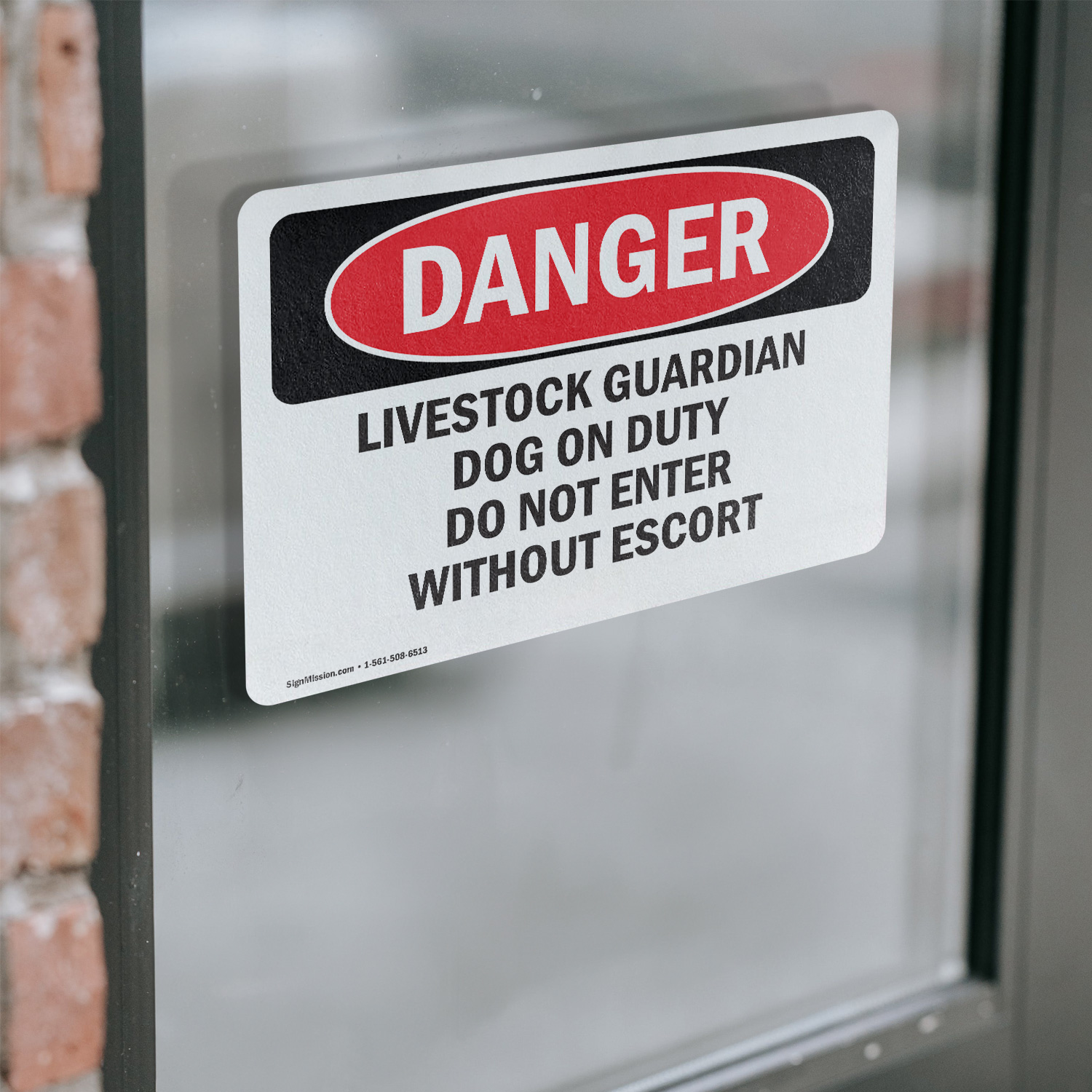 (2 Pack) Livestock Guardian Dog On Duty Do Not Enter OSHA Danger Sign Decal - Picture 15 of 22