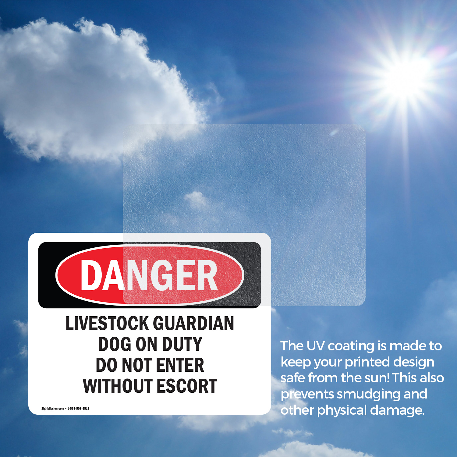 (2 Pack) Livestock Guardian Dog On Duty Do Not Enter OSHA Danger Sign Decal - Picture 16 of 22