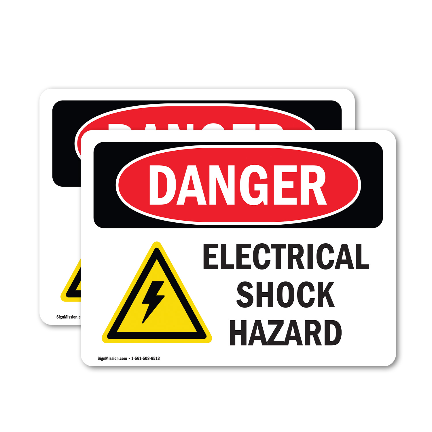 (Paquete de 2) Calcomanía de metal plástico para letrero de peligro OSHA de peligro de descarga eléctrica - Imagen 12 de 22