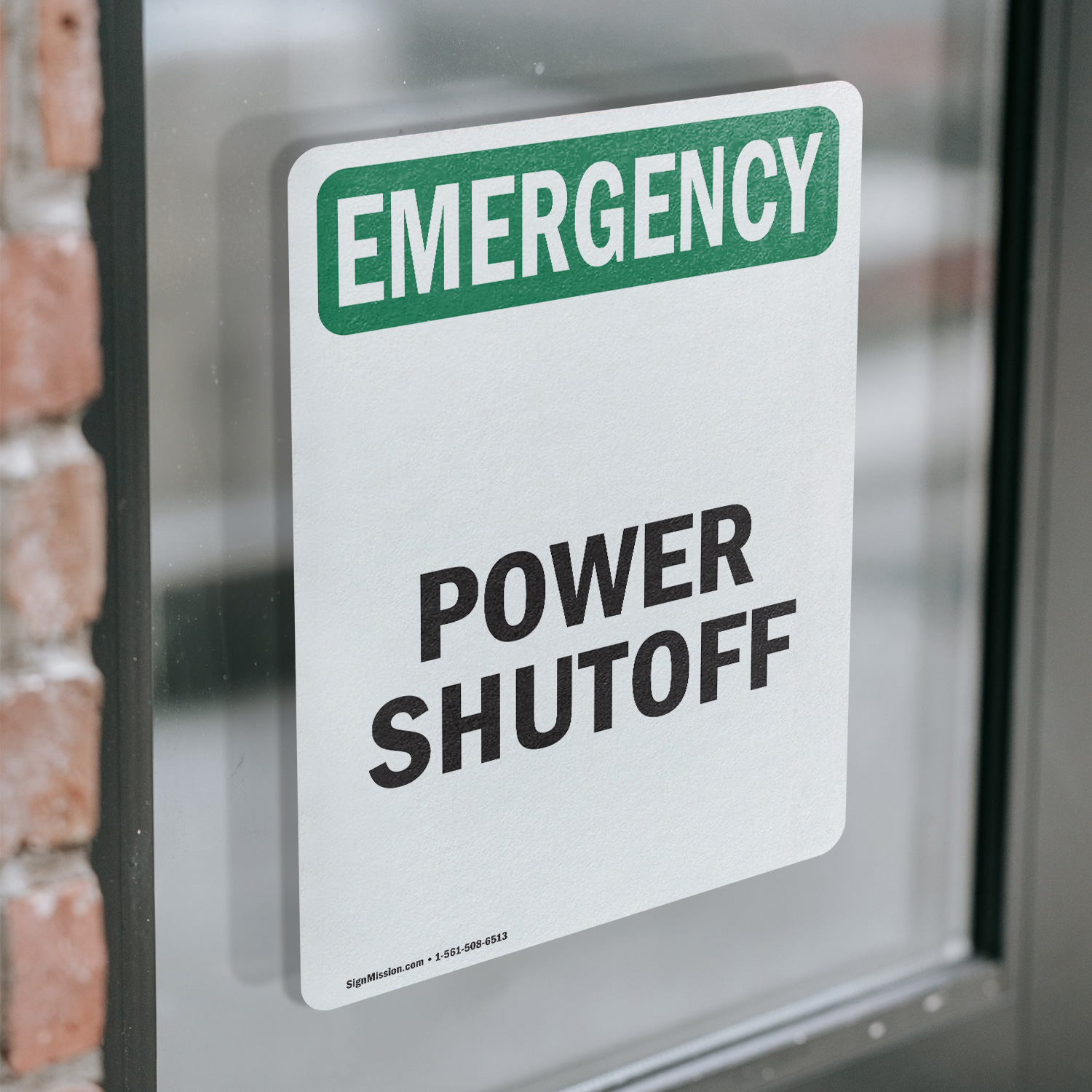 (2 Pack) Power Shutoff OSHA Emergency Sign Decal Metal Plastic - Picture 14 of 22