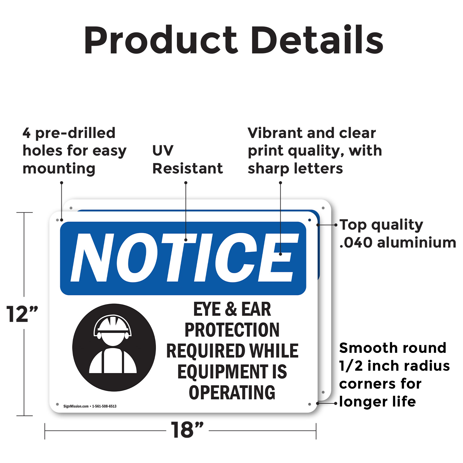 (2 Pack) OSHA-PPE-Multiple-Sign- OSHA Notice Sign Decal Metal Plastic - 第 10/23 張圖片