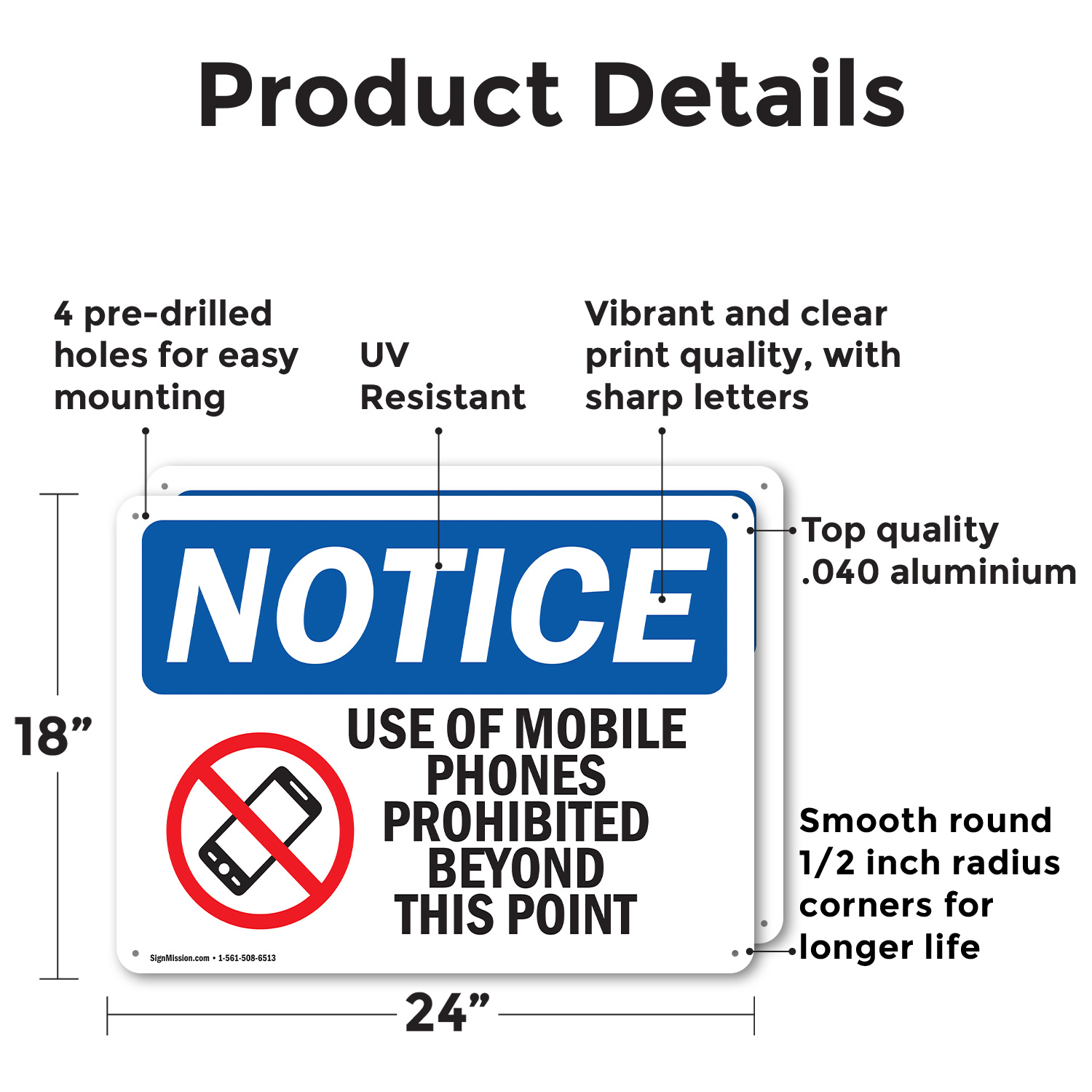 Prohibited Osha Notice Sign Decal Metal Plastic