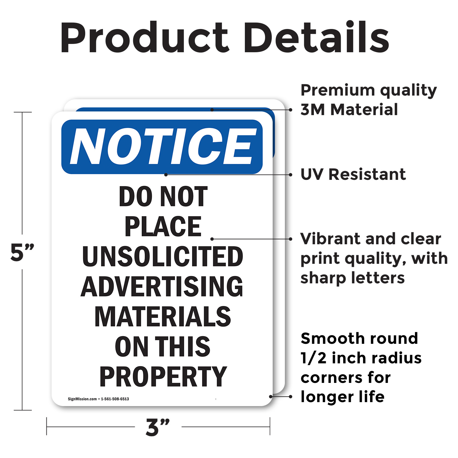 (2 Pack) Do Not Place Unsolicited Advertising OSHA Notice Sign Decal Metal - 第 12/21 張圖片