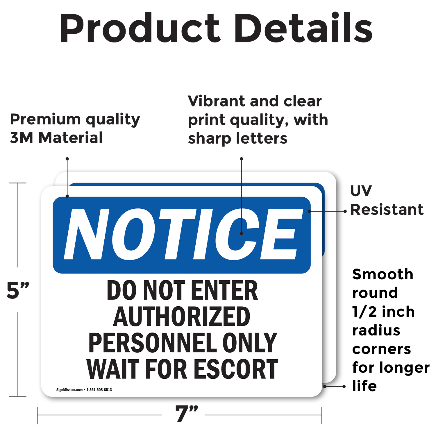(2 Pack) Do Not Enter Authorized Personnel Only Wait OSHA Notice Sign Decal - 第 18/21 張圖片