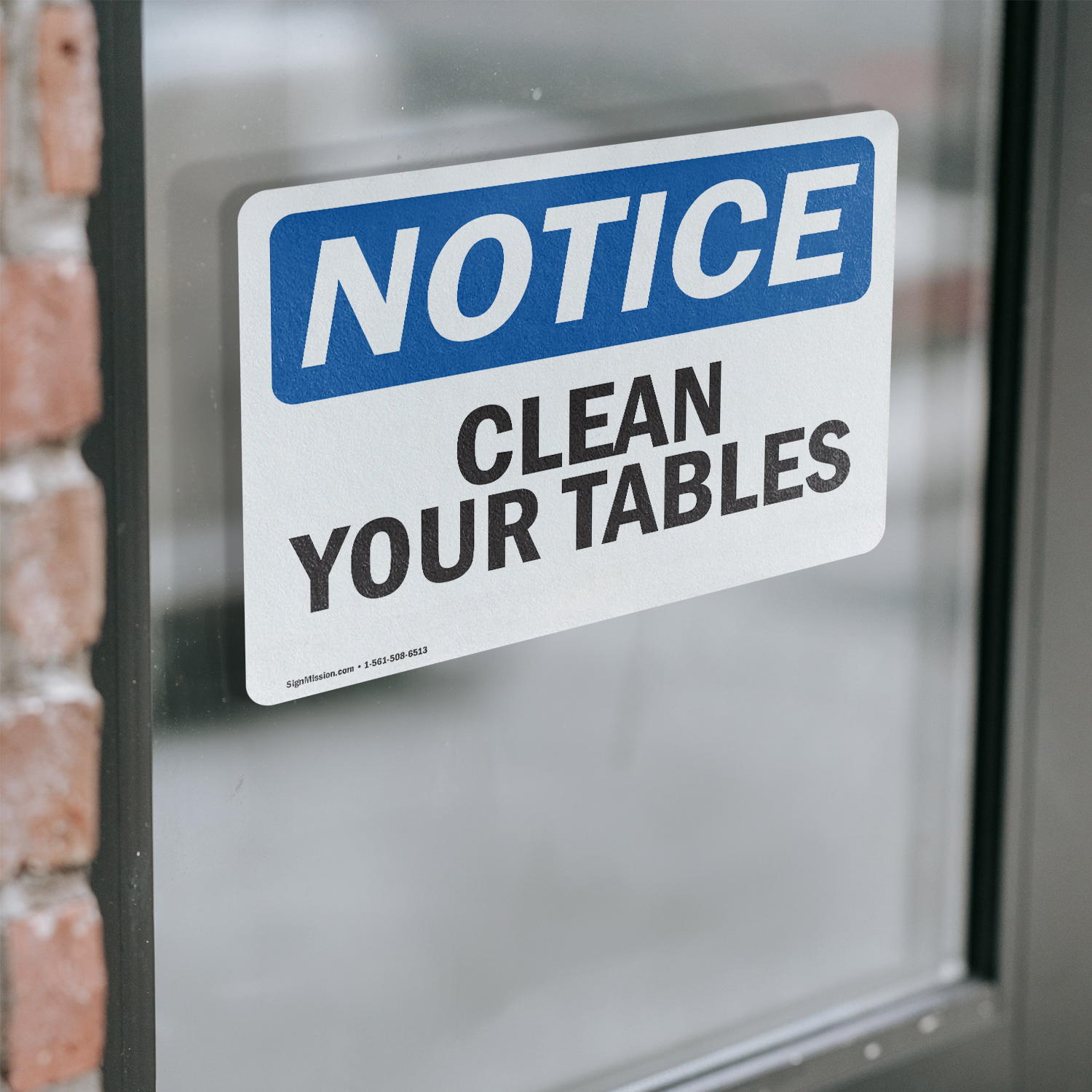 (2 Pack) Clean Your Tables OSHA Notice Sign Decal Metal Plastic - 第 15/21 張圖片