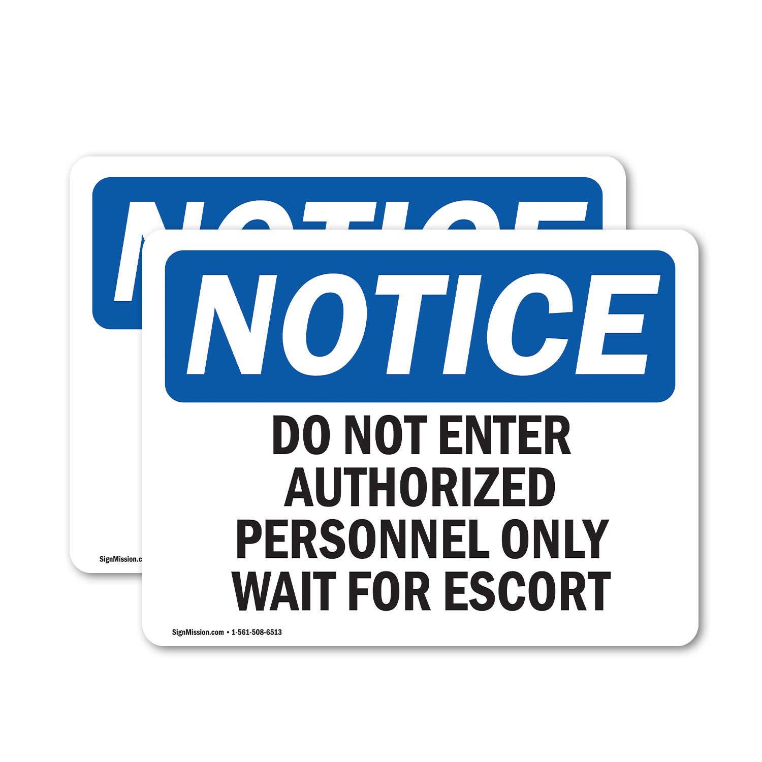(2 Pack) Do Not Enter Authorized Personnel Only Wait OSHA Notice Sign Decal - 第 12/21 張圖片