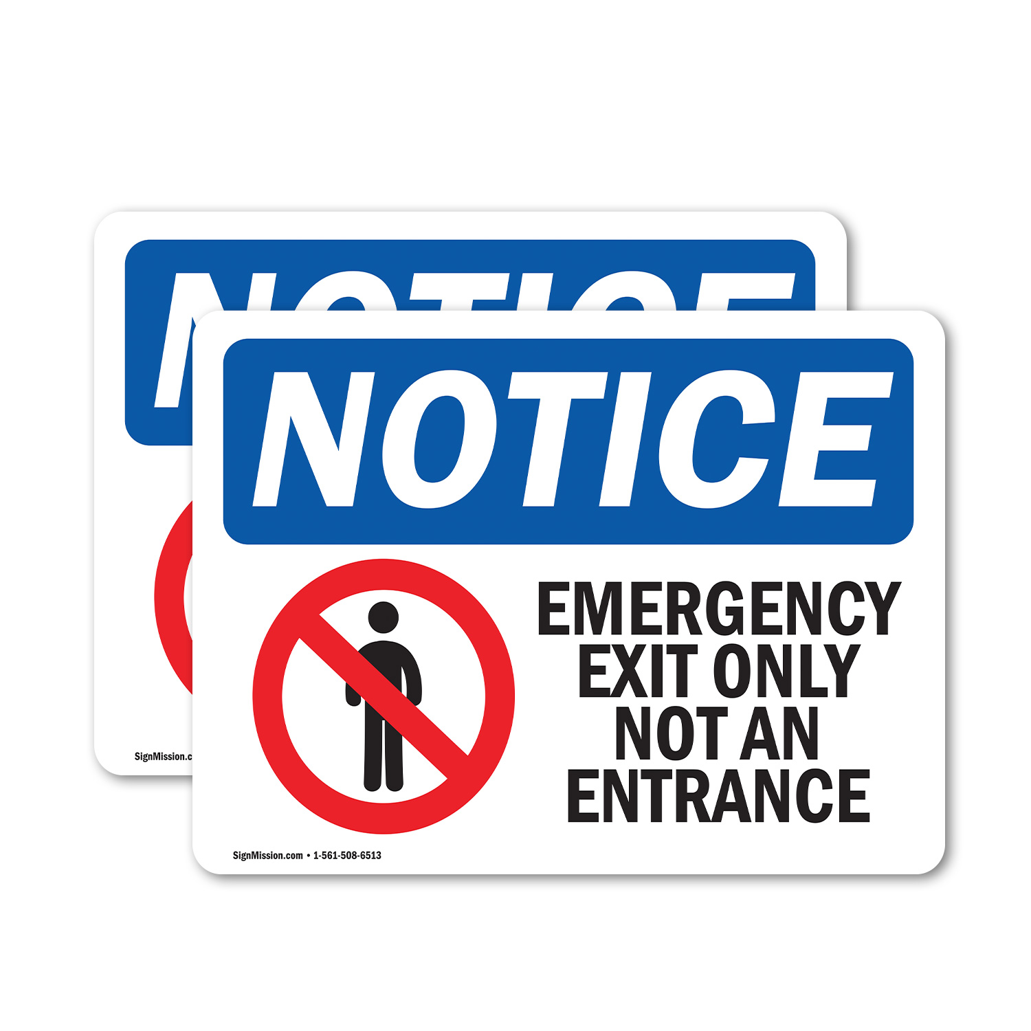 (2 Pack) Emergency Exit Only Not An Entrance OSHA Notice Sign Decal Metal - 第 12/22 張圖片