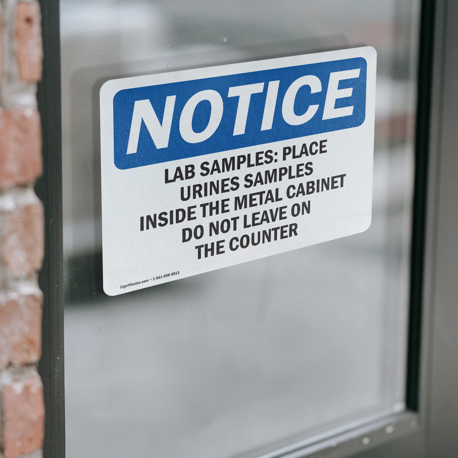(2 Pack) Lab Samples Place Urine Samples Inside OSHA Notice Sign Decal ...