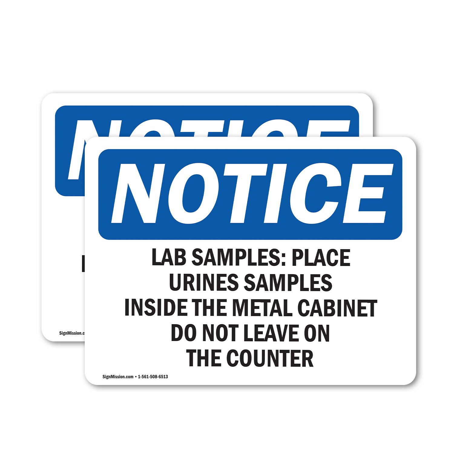 (2 Pack) Lab Samples Place Urine Samples Inside OSHA Notice Sign Decal ...