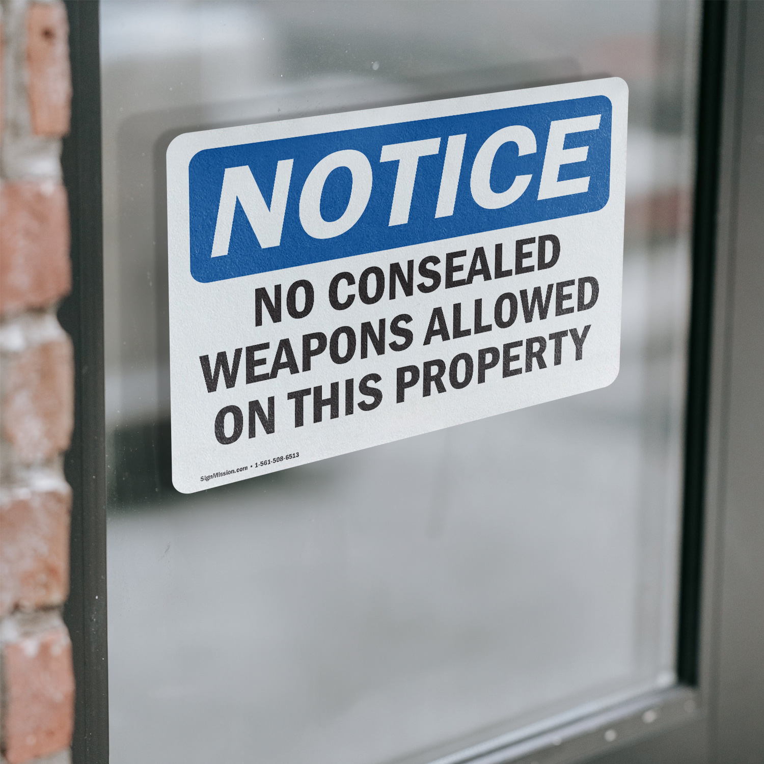 (2 Pack) No Concealed Weapons On Property OSHA Notice Sign Decal Metal Plastic - 第 15/23 張圖片