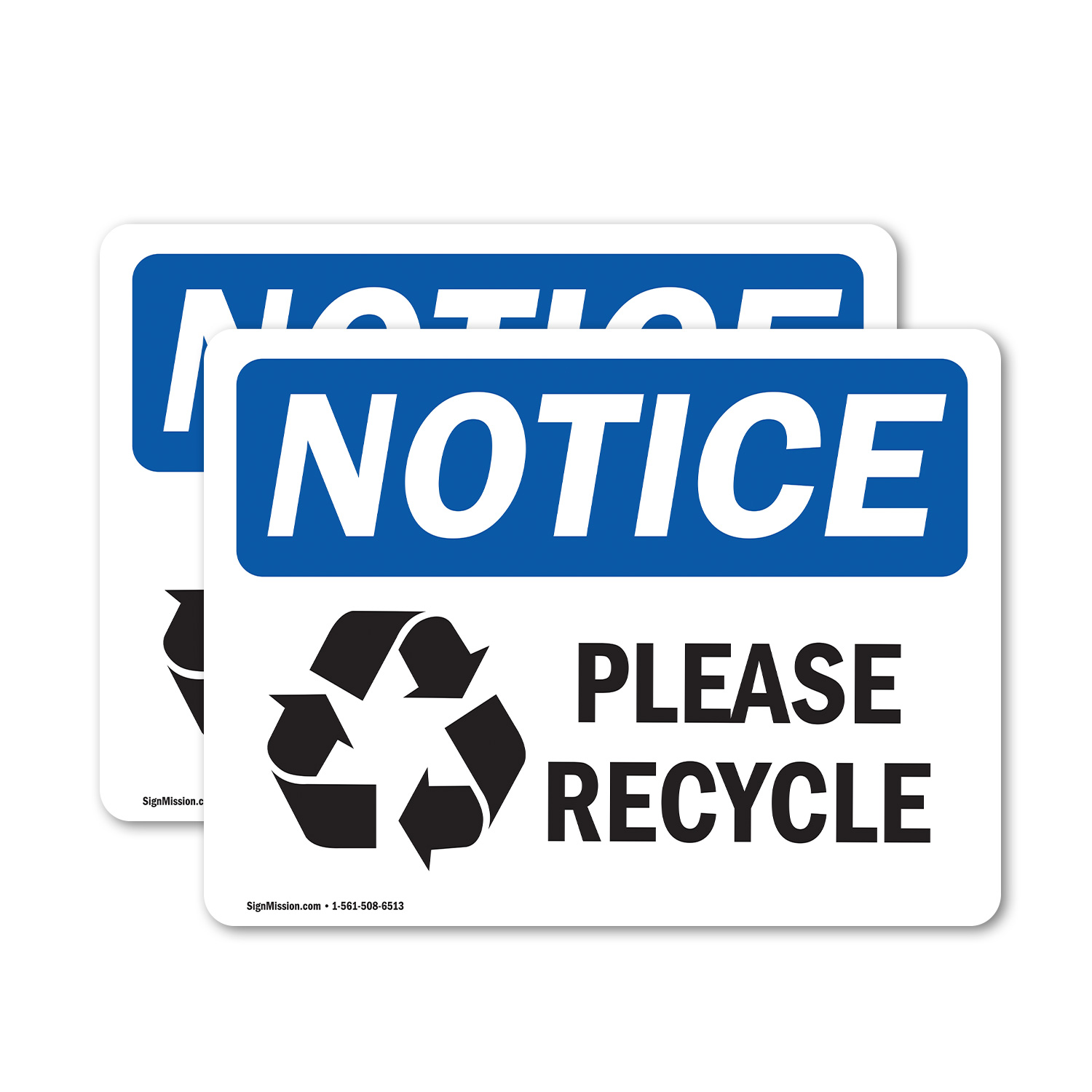 (2 Pack) Please Recycle OSHA Notice Sign Decal Metal Plastic - 第 12/21 張圖片