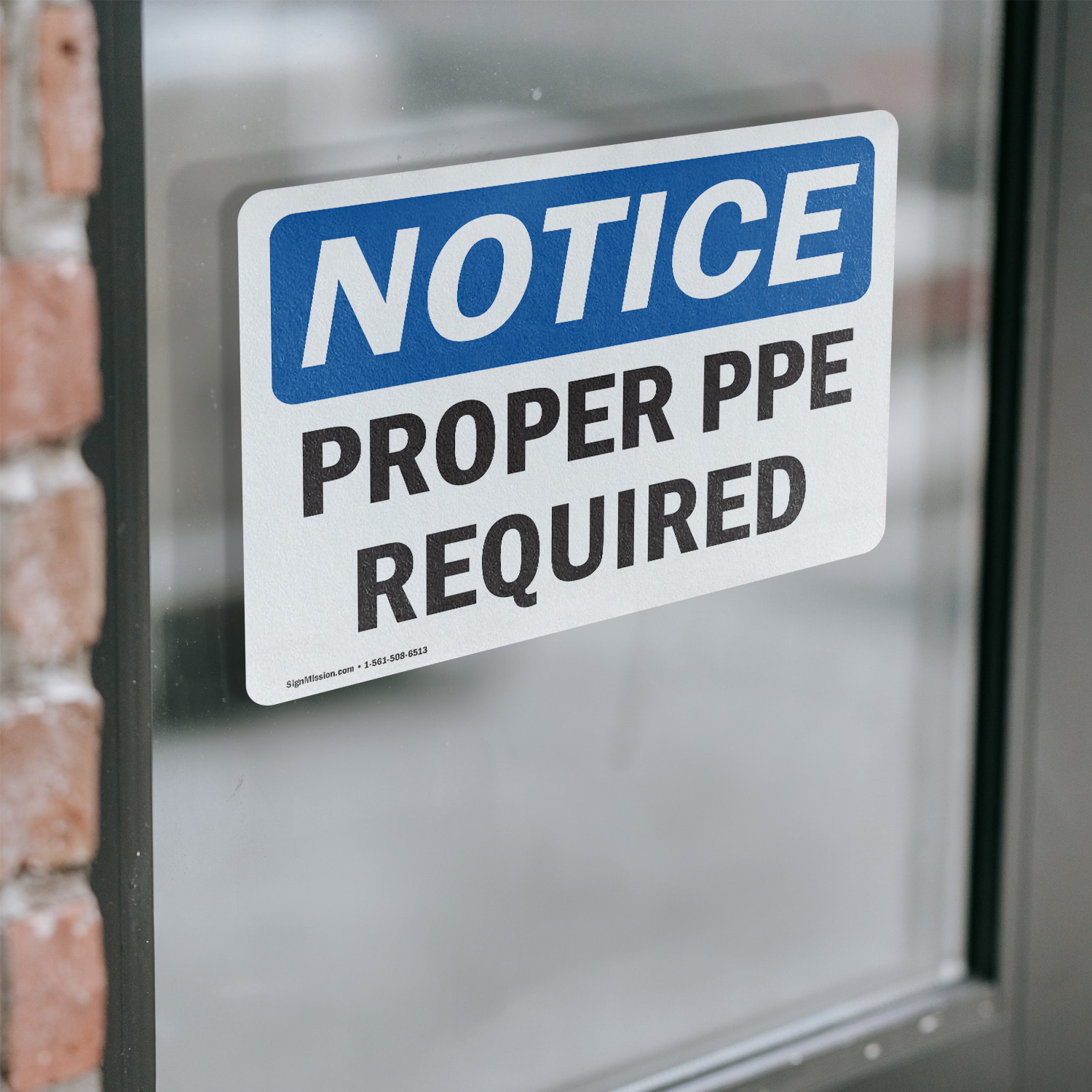(2 Pack) Proper PPE Required OSHA Notice Sign Decal Metal Plastic - 第 15/23 張圖片