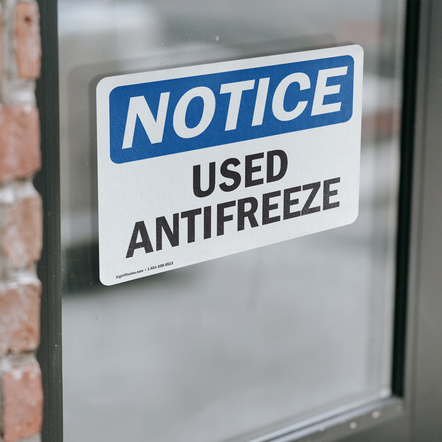 (2 Pack) Used Antifreeze OSHA Notice Sign Decal Metal Plastic - Picture 15 of 22