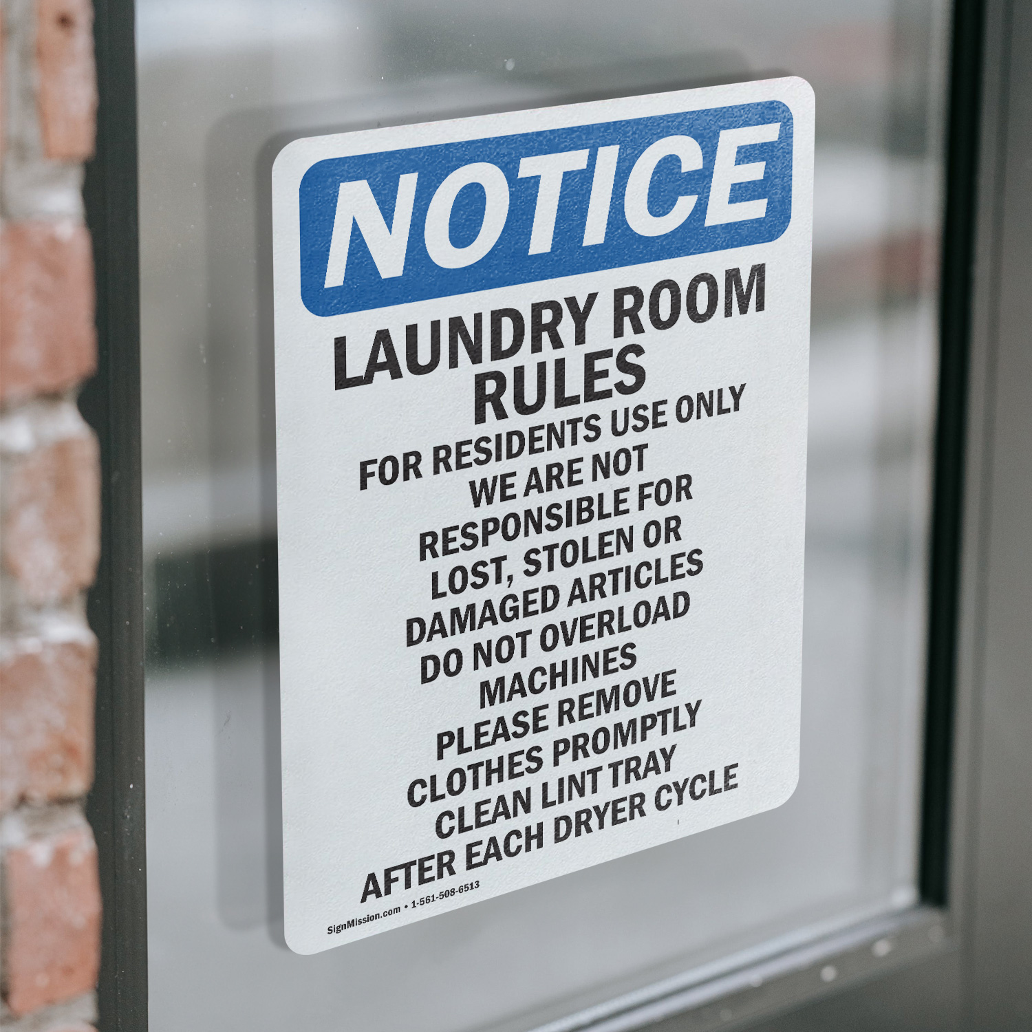 (2 Pack) Laundry Room Rules For Residents OSHA Notice Sign Decal Metal Plastic - 第 14/22 張圖片