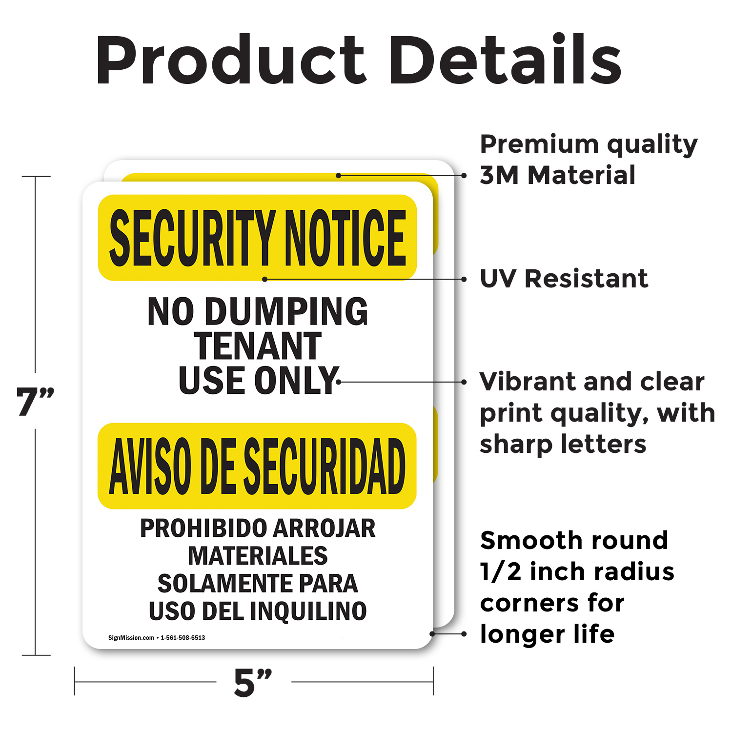 (2 confezioni) No Dumping Inquilino Solo Bilingue OSHA Avviso di Sicurezza Cartello Decalcomania Metallo - Foto 17 di 22