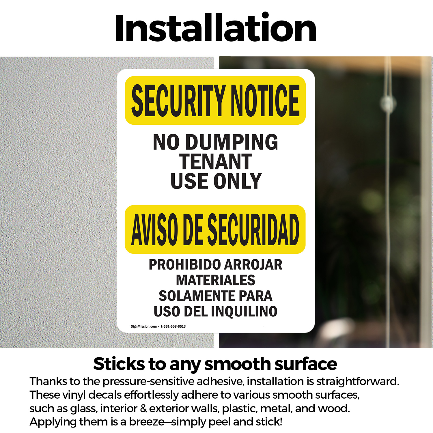 (2 confezioni) No Dumping Inquilino Solo Bilingue OSHA Avviso di Sicurezza Cartello Decalcomania Metallo - Foto 13 di 22