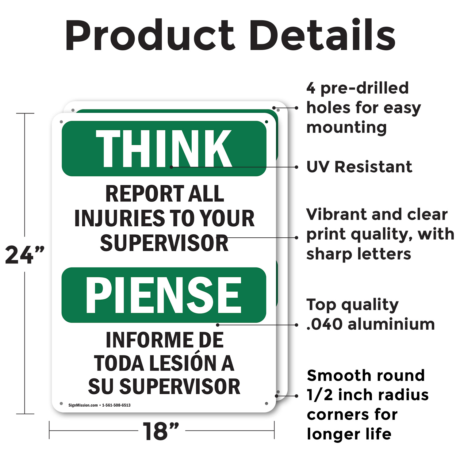 (2 Pack) Report All Injuries To Your Supervisor OSHA Think Sign Decal Metal - Picture 10 of 22